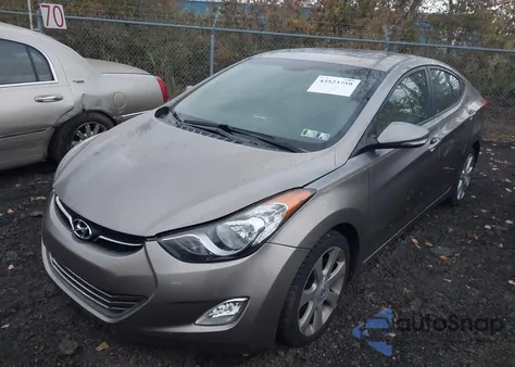 2012 Hyundai Elantra Limited from USA, damaged, VIN 5NPDH4AE7CH102141